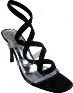 Donald J Pliner Norla Women's Dress Medium Heel Sandals Mushroom Crepe Black Crepe (8, Black Crepe) Shoes