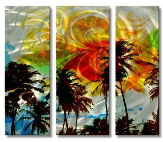 Picturesque Palms Metal Wall Sculpture   Wall Decor Stickers