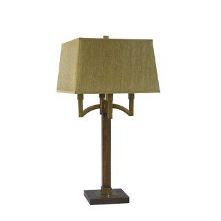 Cal Lighting BO 983 Table Lamp with Beige Fabric Shades, Bronze Finish    