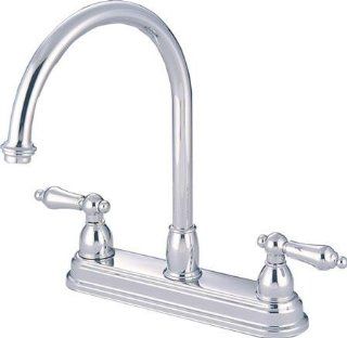 Elements of Design EB3748AL Restoration 8" Center Kitchen Faucet without Sprayer, Satin Nickel   Touch On Kitchen Sink Faucets  
