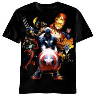 MARVEL TEAM UPS   SOLDIERS REVENGE   MENS TEE Movie And Tv Fan T Shirts Clothing