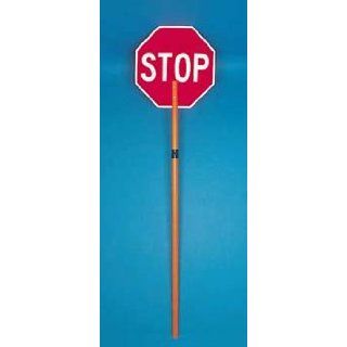 Mutual 14655 4 36 ABS Diamond Grade Stop/Slow Paddle with 81" High Staff, 24" Length x 24" Width Industrial Warning Signs