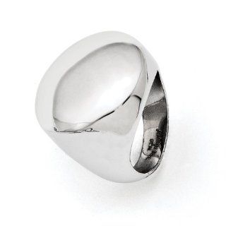 Stainless Steel Polished Circular Signet Ring Jewelry