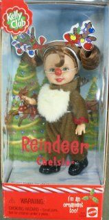 Barbie Kelly Christmas Reindeer Chelsie doll ornament too Toys & Games