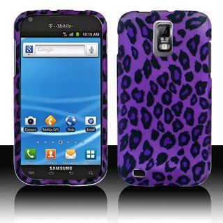 Purple Leopard Hard Cover Case for Samsung Galaxy S2 S II T Mobile T989 SGH T989 Hercules Cell Phones & Accessories