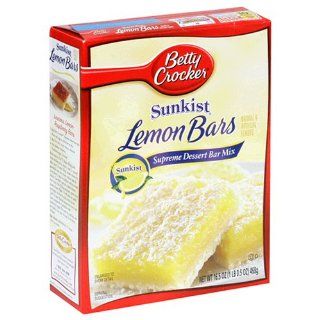 Betty Crocker Sunkist Lemon Bars Mix, 16.5 Ounce Boxes (Pack of 12)  Cake Mixes  Grocery & Gourmet Food