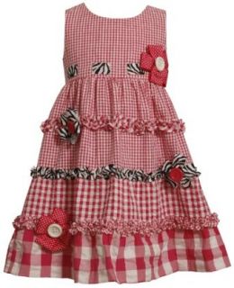 Bonnie Jean Girls 2 6X Seersucker Dress with Pull Thru Ribbon on Bodice Clothing