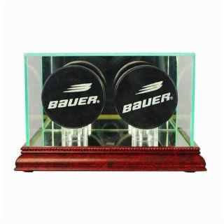 Engraved Double Hockey Puck Display Case  Sports Related Display Cases  Sports & Outdoors