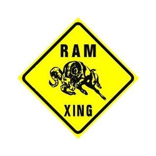 RAM CROSSING sign * street animal pet farm   Yard Signs
