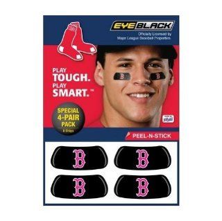 Boston Red Sox Eye Blacks Pink Team Logo Design  Sports Related Tailgating Fan Packs  Sports & Outdoors