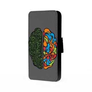 Classic Mind Modern Brains   iPhone 5/5s Trifold Wallet Case Cell Phones & Accessories