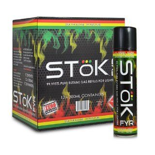 12 cans (1 case) SToK FYR 300ml 99.995% Pure Butane Fuel  Camping Stove Replacement Fuel  Sports & Outdoors