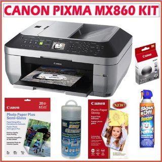 Canon MX860 MX860 Wireless All In One Photo Printer + Extra Canon PGI220 Ink + Canon 85x11 Photo Paper + Canon 4x6 Photo Paper Printer Accessory Kit 