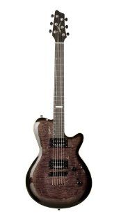Godin Summit CT Guitar with High Definition Revoicer (Trans Black Flame) Musical Instruments
