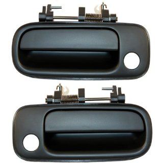 1992 1996 Toyota Camry Front Outside Outer Exterior Black Door Handle Pair Set Left Driver AND Right Passenger Side (1992 92 1993 93 1994 94 1995 95 1996 96) Automotive