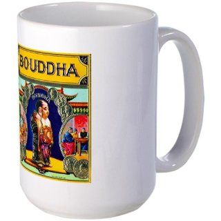  Bouddha Cigar Label Large Mug Large Mug   Standard Kitchen & Dining