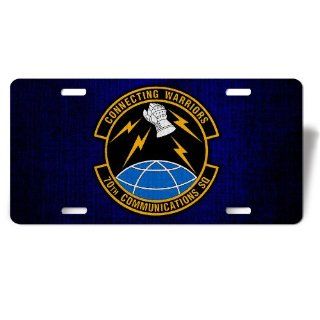 License Plate with U.S. Air Force 70th Communications Squadron emblem 