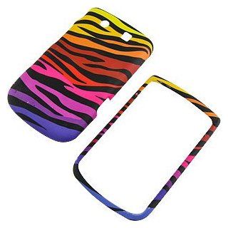 Rainbow Zebra Stripes Protector Case for BlackBerry Torch 9800 9810 Cell Phones & Accessories