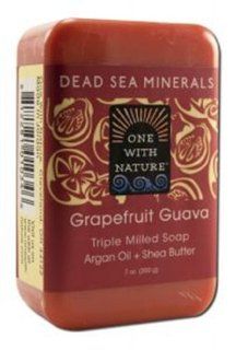 One With Nature Grapefruit Guava Dead Sea Mineral Soap, 7 Ounce Bar Health & Personal Care