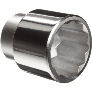 Martin H1248 Forged Alloy Steel 1 1/2" Type III Opening 3/4" Square Drive Socket, 12 Points Standard, 2 5/16" Overall Length, Chrome Finish