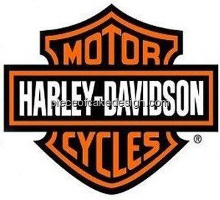 8" Round ~ Harley Davidson Large Logo Birthday Image ~ Edible Image Cake/Cupcake Topper Grocery & Gourmet Food