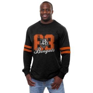 Pro Line Cincinnati Bengals Heritage Football Jersey Long Sleeve T Shirt   Black  Sports Fan Apparel  Sports & Outdoors
