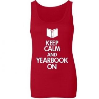 Keep Calm Yearbook On Junior Fit Bella Longer Length Tank Top