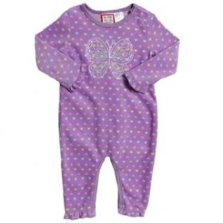 Baby Togs Newborn Baby Girls 1 Piece Purple Butterfly Polar Fleece Sleeper Clothing