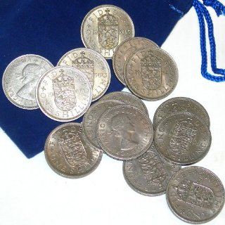 1953 1966 Queen Elizabeth II Shilling Collection   14 Consecutive Years with English Crest 