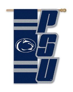 NCAA Penn State Nittany Lions 28" x 44" White Navy Blue Cut Out Applique Banner Flag  Sports Fan Outdoor Flags  Sports & Outdoors