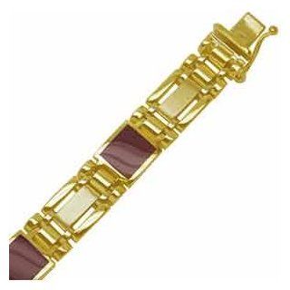 14K Two Tone Gold, Fancy Onyx. Men's Bracelet Jewelry Days Jewelry