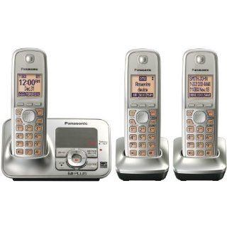 Panasonic KX TG4133N DECT 6.0 Cordless Phone with Answering System, Champagne Gold, 3 Handsets  Cordless Telephones  Electronics