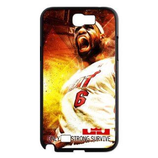 Custom Lebron James Hard Back Cover Case for Samsung Galaxy Note 2 NT630 Cell Phones & Accessories