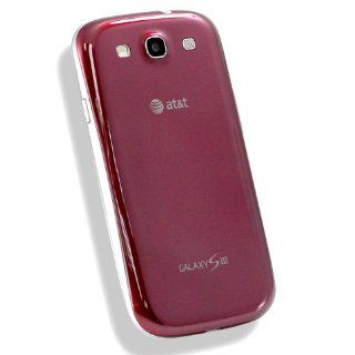 Original Genuine OEM Red Rear Back Battery Cover Door Replacement Fix For att Samsung i747 Galaxy S3 Cell Phones & Accessories