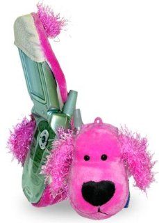 EM Pink Dog with Fuzzy Ears Cell Phone Cover (Flip Style) Cell Phones & Accessories