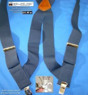 Holdup Hip clip Trucker Style Suspenders (Blue) at  Mens Clothing store