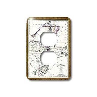 3dRose LLC lsp_60473_6 Antique 1771 Map of New York N New Jersey 2 Plug Outlet Cover   Outlet Plates  
