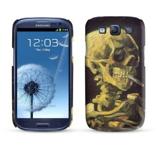Samsung Galaxy S3 Case Skull with Burning Cigarette, Vincent van Gogh, 1885 Cell Phone Cover Cell Phones & Accessories