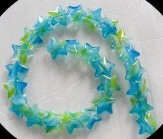 14mm Blue Star Millefiori Lampwork Glass Beads 11"  Other Products  
