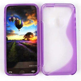 Apple IPhone 5 Hs01 Clear Purple Case Cover Faceplate Housing Snap On Protector Cell Phones & Accessories