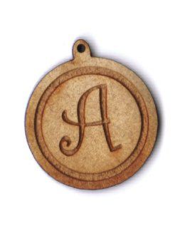 Curly letter A engraved bead