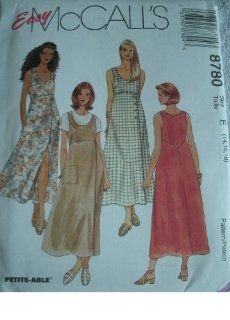 MISSES PULLOVER DRESS OR JUMPER SIZE 14 16 18 EASY MCCALLS PETITE ABLE PATTERN 8780