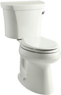 Kohler K 3949 TR NY Highline Comfort Height 1.28 gpf Toilet, 14 inch Rough In, Right Hand Trip Lever, Tank Locks, Dune   Two Piece Toilets  