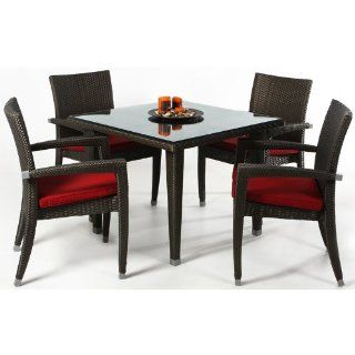 RATTAN WICKER FURNITURE outdoor deep seating Patio Table Sets Dining Set /w RED CUSHION  Outdoor And Patio Furniture Sets  Patio, Lawn & Garden