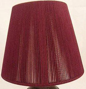 6, BURGUNDY, CHANDELIER, or, CANDLE LIGHTS, CLIP ON, LAMP SHADES, SHADE, is, about, 3" ACROSS TOP X 5" at BOTTOM X 4" TALL, 