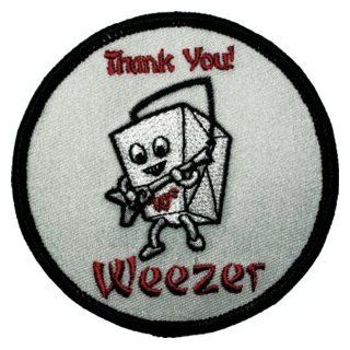 Weezer Rock Music Band Patch   Take Out Container Logo Music Fan Apparel Accessories Clothing