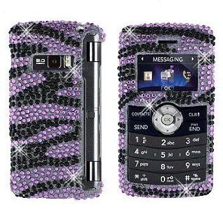 Purple Zebra Black Stripe Full Diamond Rhinestones Bling Design   Snap on Hard Cover Protector Faceplate Case for Verizon Lg Env3 Env 3 Vx9200 Vx 9200 9789866935862 Books