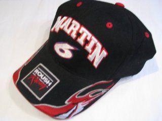 Classic Mark Martin #6 Triple A AAA Roush Racing Black WIth Red Silver Flames Effect Hat Cap One Size Fits Most OSFM Checkered Flag Series CFS  Sports & Outdoors
