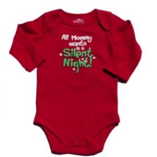 Holiday Time Infant Christmas Onesie Red Mommy Wants A Silent Night Creeper Clothing