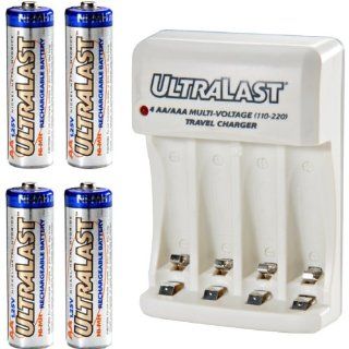 UltraLast Multi Voltage AA/AAA NiMH Battery Charger Kit Electronics